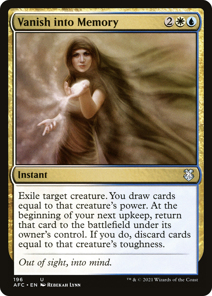 Vanish into Memory (AFC-196)  - Forgotten Realms Commander