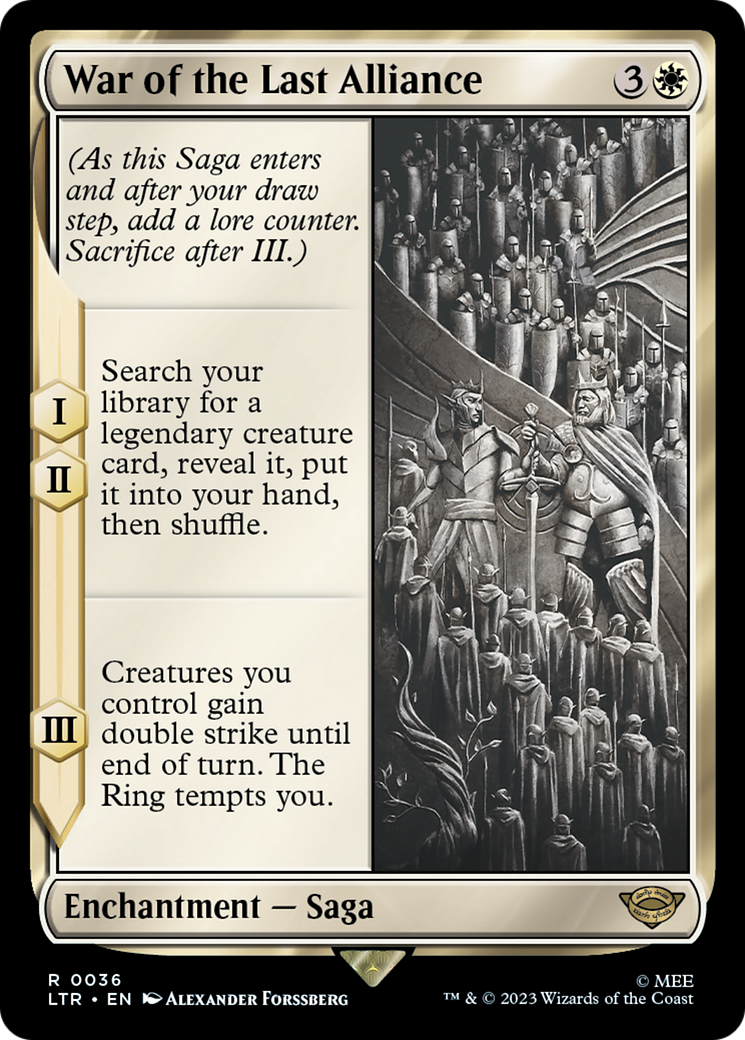 War of the Last Alliance (LTR-036)  Foil - The Lord of the Rings: Tales of Middle-earth