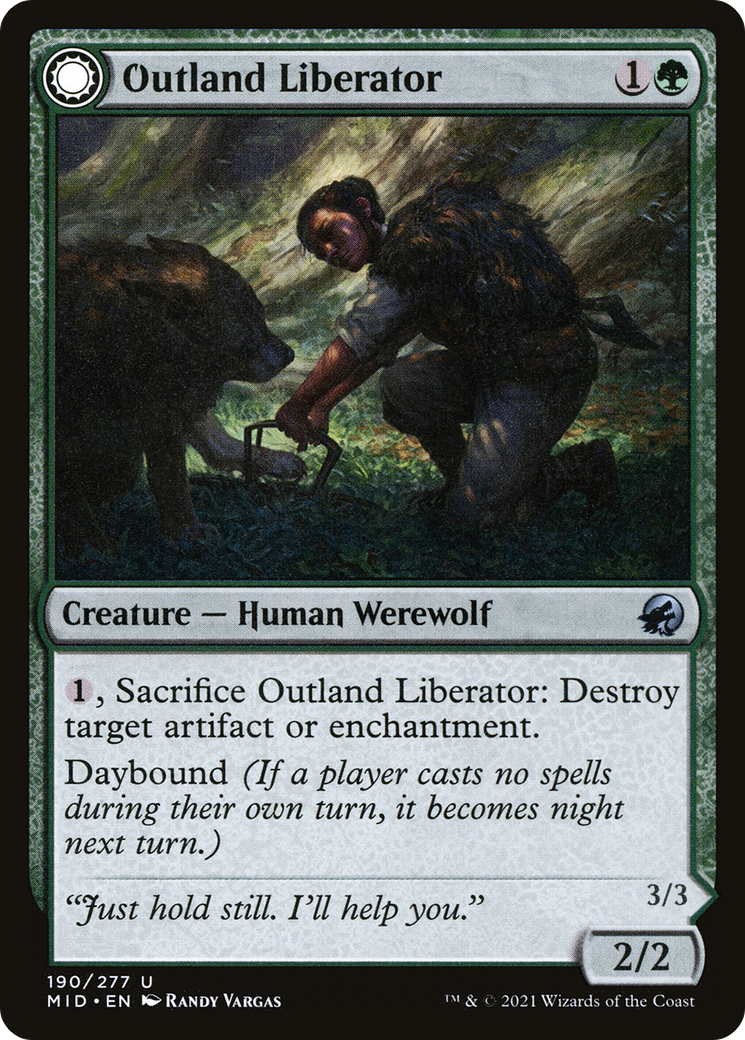 Outland Liberator (MID-190)  - Innistrad: Midnight Hunt: (Double Faced Transform)