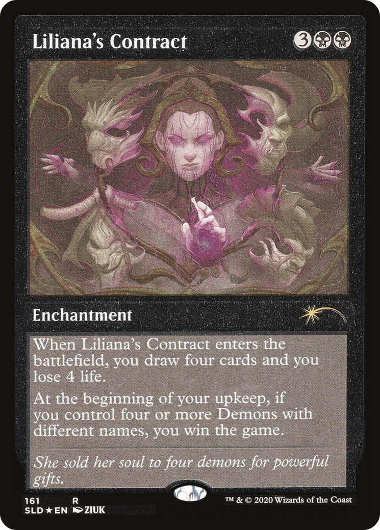Liliana's Contract (SLD-161★)  Etched Foil - Secret Lair Drop