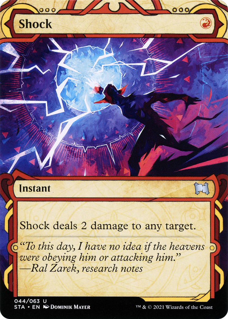 Shock (STA-044)  Foil - Strixhaven Mystical Archive: (Showcase) (Borderless)