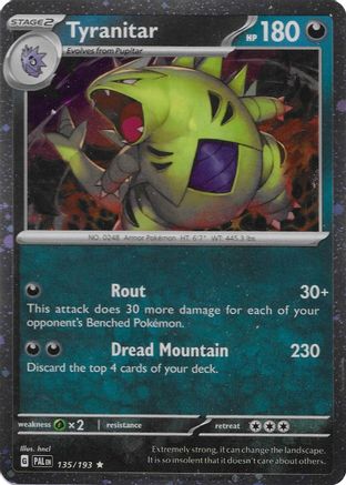 Tyranitar (Cosmo Foil) 135/193  - Holofoil SV02 Paldea Evolved - Promo