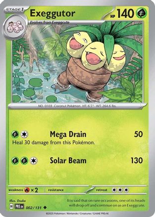 Exeggutor 002/131 - Reverse Holofoil SV Prismatic Evolutions