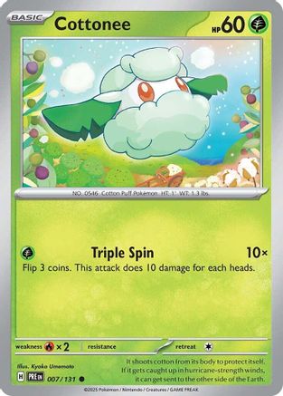 Cottonee 007/131 - Reverse Holofoil SV Prismatic Evolutions