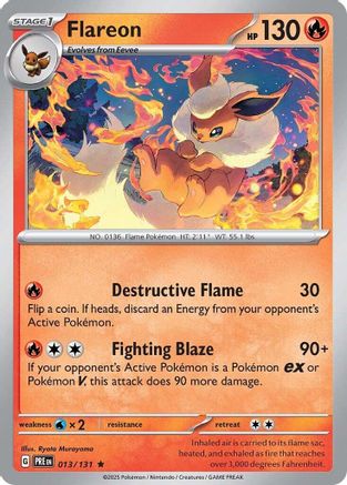 Flareon 013/131 - Reverse Holofoil SV Prismatic Evolutions