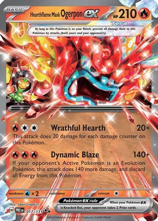Hearthflame Mask Ogerpon ex 017/131 - Holofoil SV Prismatic Evolutions