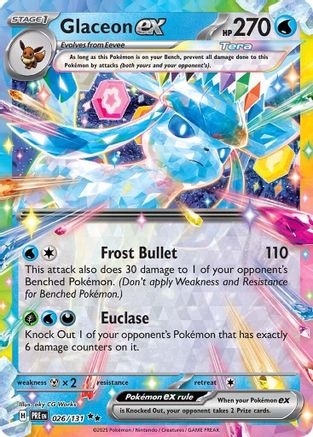 Glaceon ex 026/131  - Holofoil SV Prismatic Evolutions