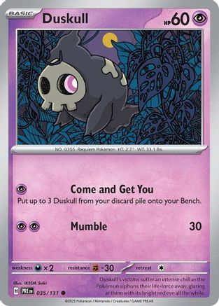 Duskull 035/131 - Reverse Holofoil SV Prismatic Evolutions