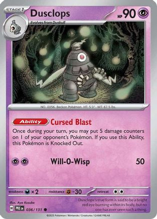 Dusclops 036/131 - Reverse Holofoil SV Prismatic Evolutions