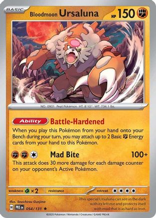 Bloodmoon Ursaluna 054/131 - Reverse Holofoil SV Prismatic Evolutions