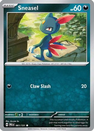 Sneasel 061/131 - Reverse Holofoil SV Prismatic Evolutions