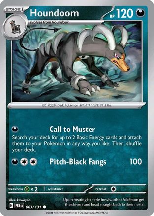 Houndoom 063/131 - Reverse Holofoil SV Prismatic Evolutions