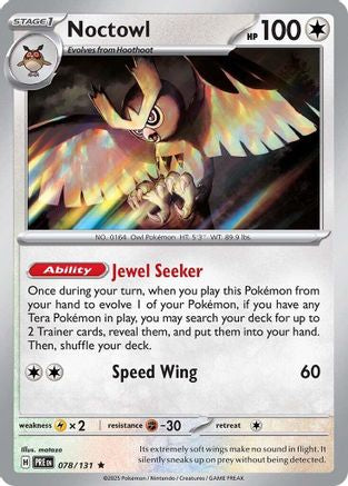 Noctowl 078/131 - Reverse Holofoil SV Prismatic Evolutions