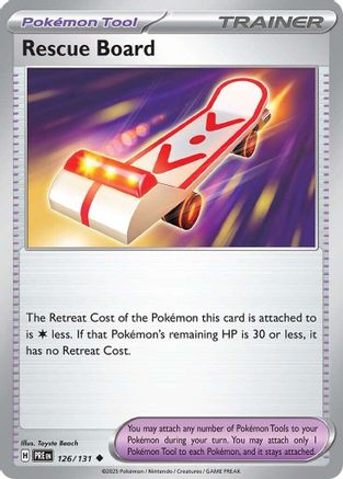 Rescue Board 126/131 - Reverse Holofoil SV Prismatic Evolutions