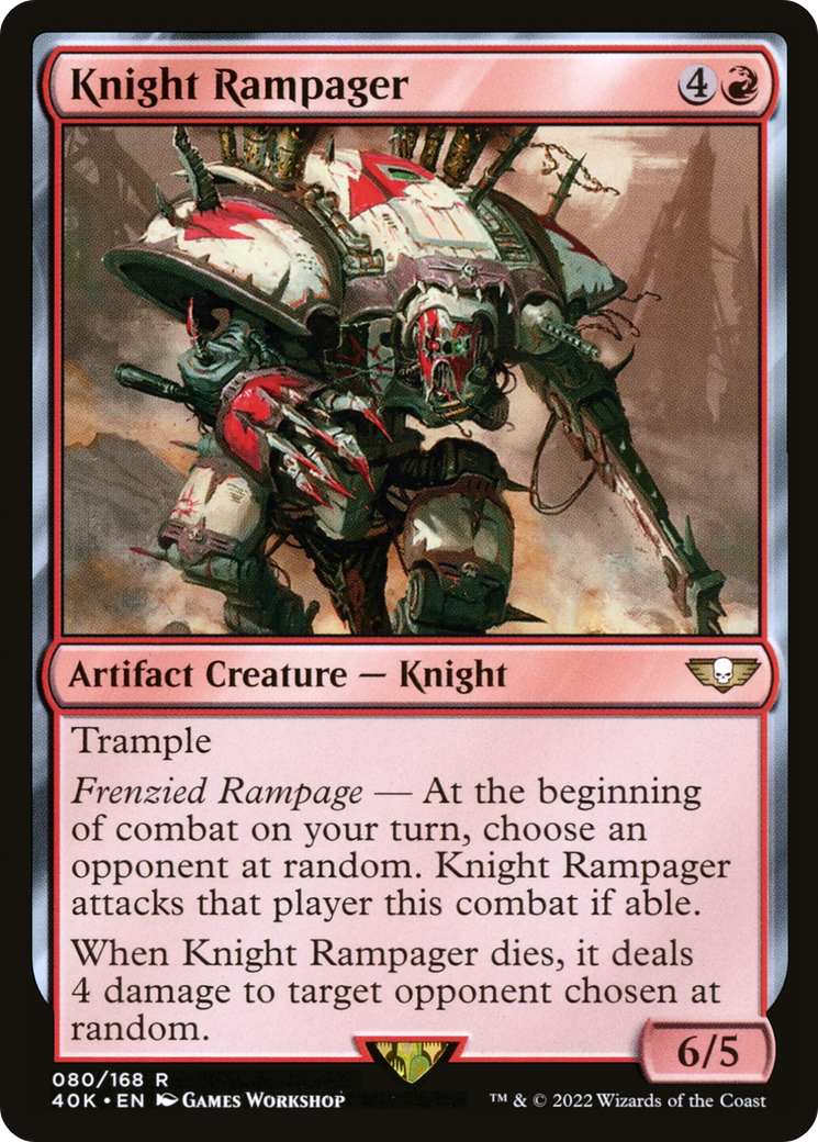 Knight Rampager (40K-080)  - Warhammer 40,000 Commander
