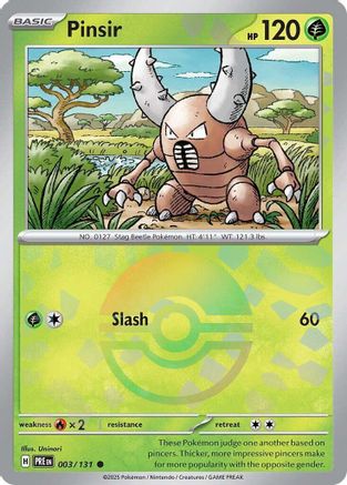 Pinsir (Poke Ball Pattern) 003/131 - Holofoil SV Prismatic Evolutions