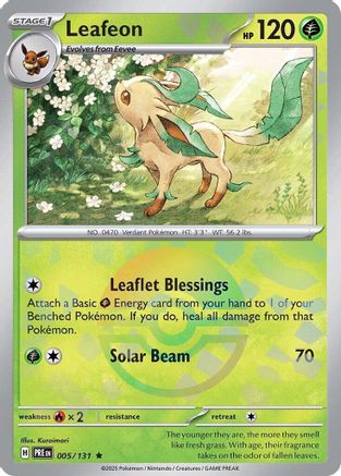 Leafeon (Poke Ball Pattern) 005/131  - Holofoil SV Prismatic Evolutions