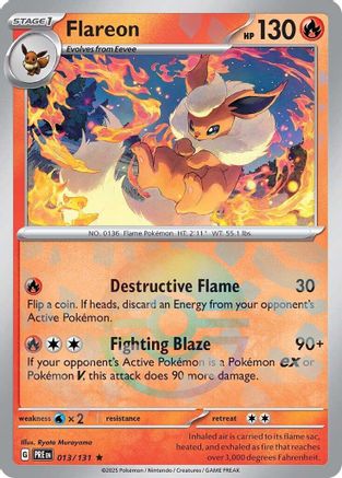 Flareon (Poke Ball Pattern) 013/131  - Holofoil SV Prismatic Evolutions