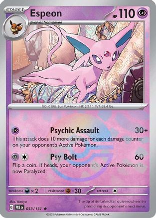Espeon (Poke Ball Pattern) 033/131 - Holofoil SV Prismatic Evolutions