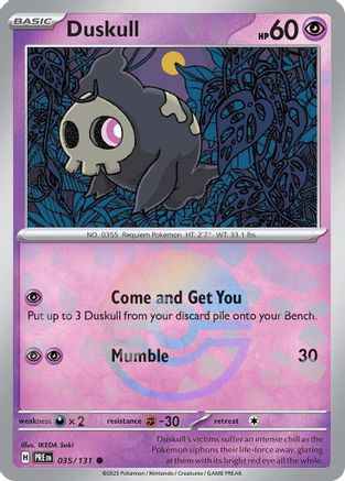 Duskull (Poke Ball Pattern) 035/131  - Holofoil SV Prismatic Evolutions