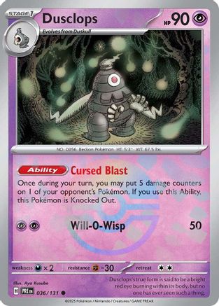 Dusclops (Poke Ball Pattern) 036/131  - Holofoil SV Prismatic Evolutions