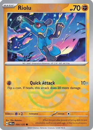 Riolu (Poke Ball Pattern) 050/131  - Holofoil SV Prismatic Evolutions