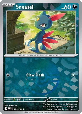 Sneasel (Poke Ball Pattern) 061/131  - Holofoil SV Prismatic Evolutions