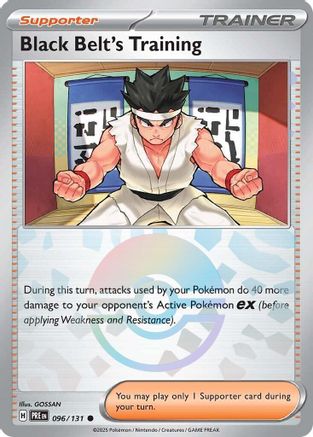 Black Belt's Training 096/131 (Poke Ball Pattern) - Holofoil SV Prismatic Evolutions - Common