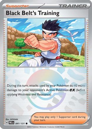 Black Belt's Training 097/131 (Poke Ball Pattern) - Holofoil SV Prismatic Evolutions