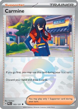 Carmine 103/131 (Poke Ball Pattern) - Holofoil SV Prismatic Evolutions