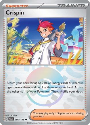 Crispin 105/131 (Poke Ball Pattern) - Holofoil SV Prismatic Evolutions