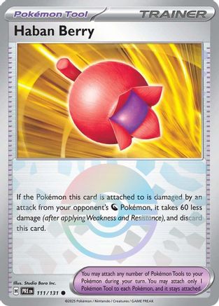 Haban Berry 111/131 (Poke Ball Pattern) - Holofoil SV Prismatic Evolutions