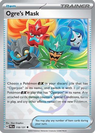 Ogre's Mask 118/131 (Poke Ball Pattern) - Holofoil SV Prismatic Evolutions