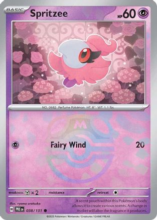Spritzee (Master Ball Pattern) 038/131  - Holofoil SV Prismatic Evolutions