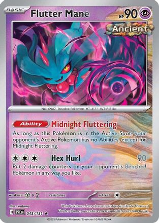 Flutter Mane (Master Ball Pattern) 043/131 - Holofoil SV Prismatic Evolutions