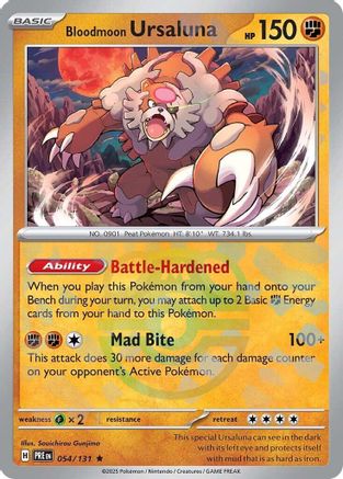 Bloodmoon Ursaluna (Master Ball Pattern) 054/131  - Holofoil SV Prismatic Evolutions