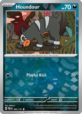 Houndour (Master Ball Pattern) 062/131 - Holofoil SV Prismatic Evolutions