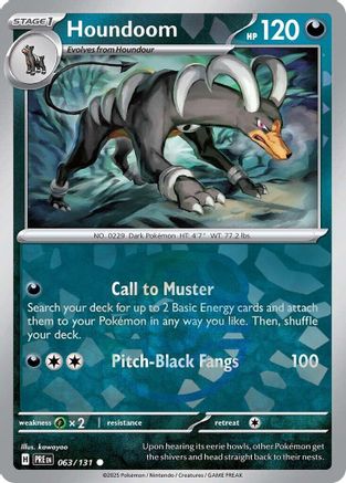Houndoom (Master Ball Pattern) 063/131  - Holofoil SV Prismatic Evolutions