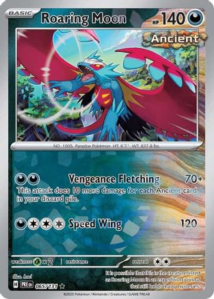 Roaring Moon (Master Ball Pattern) 065/131 - Holofoil SV Prismatic Evolutions