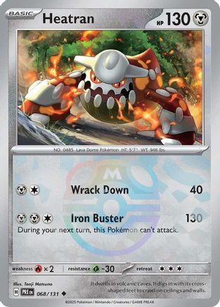 Heatran (Master Ball Pattern) 068/131  - Holofoil SV Prismatic Evolutions