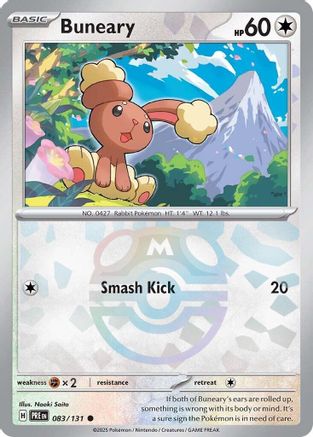 Buneary (Master Ball Pattern) 083/131  - Holofoil SV Prismatic Evolutions