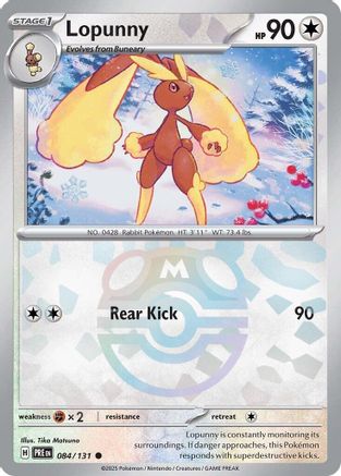 Lopunny (Master Ball Pattern) 084/131  - Holofoil SV Prismatic Evolutions
