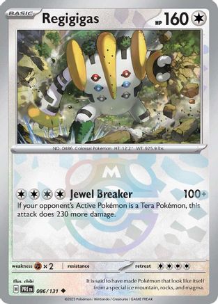 Regigigas (Master Ball Pattern) 086/131  - Holofoil SV Prismatic Evolutions