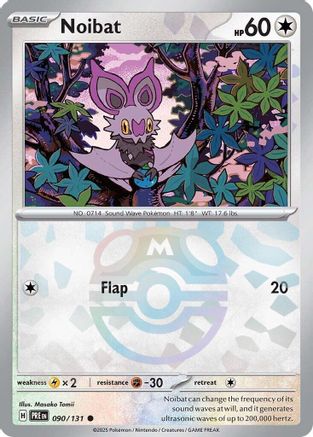 Noibat (Master Ball Pattern) 090/131  - Holofoil SV Prismatic Evolutions