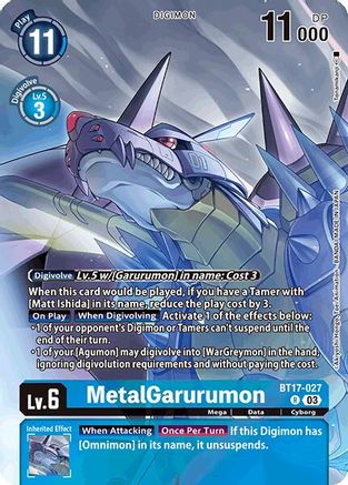MetalGarurumon [BT17-027] (Omnimon Binder Set) [Secret Crisis]