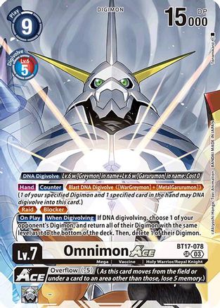 Omnimon ACE (Omnimon Binder Set) (BT17-078) - Secret Crisis Foil