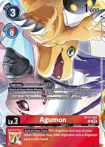 Agumon [BT17-007] (Omnimon Binder Set) [Secret Crisis]