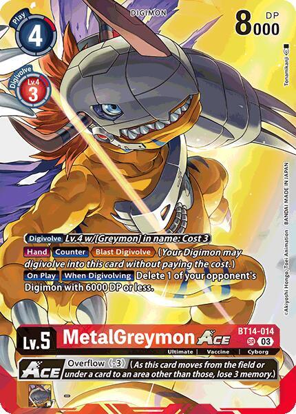 MetalGreymon ACE [BT14-014] (Omnimon Binder Set) [Blast Ace]
