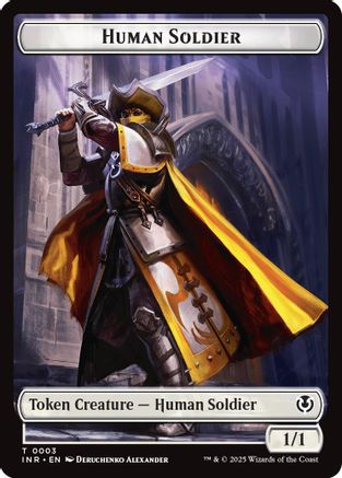Human Soldier (0003) // Clue Double-Sided Token (INR-3 // 22)  - Innistrad Remastered