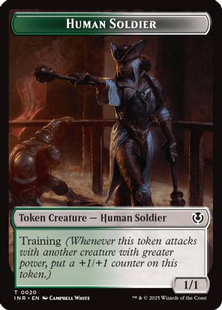 Human Soldier (0020) // Emblem - Tamiyo, Field Researcher Double-Sided Token (INR-20 // 26)  Foil - Innistrad Remastered
